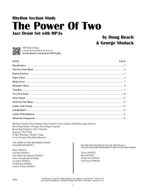 The Power Of Two: Rhythm Section Study - Beach/Shutack - Drum Set - Book/Audio Online