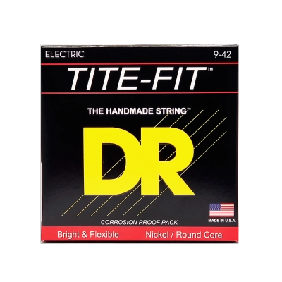 DR Strings - Tite-Fit Lite n Tite Roundwound Nickel-Plated Electric Strings 9-42