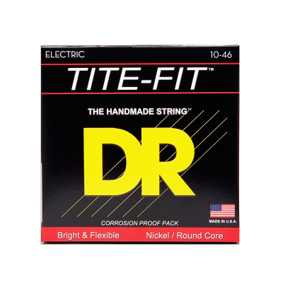 DR Strings - Tite-Fit Moyenne  Enroulement Rond Cordes Electriques Nickeles 10-46