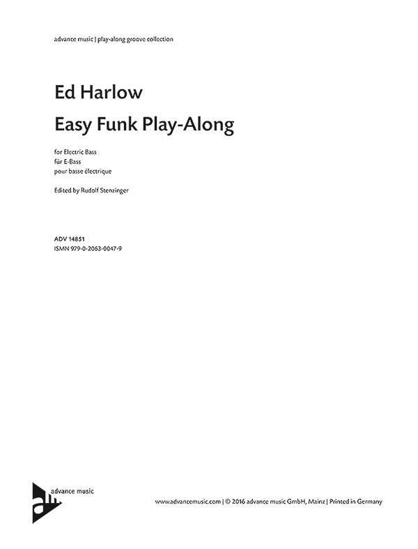Easy Funk Play-Along - Harlow - Bass Guitar - Book
