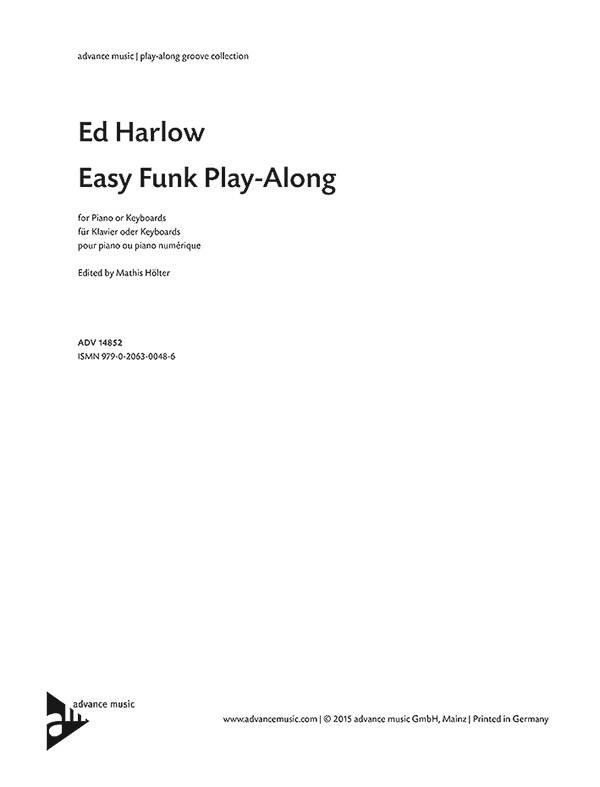 Easy Funk Play-Along - Harlow - Piano - Book