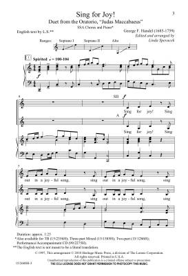 Sing for Joy! - Handel/Spevacek - SSA
