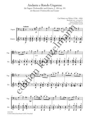 Andante e Rondo Ungarese J.158 (op.35) - von Weber/Holland-Moritz/Conradi - Bassoon/Piano