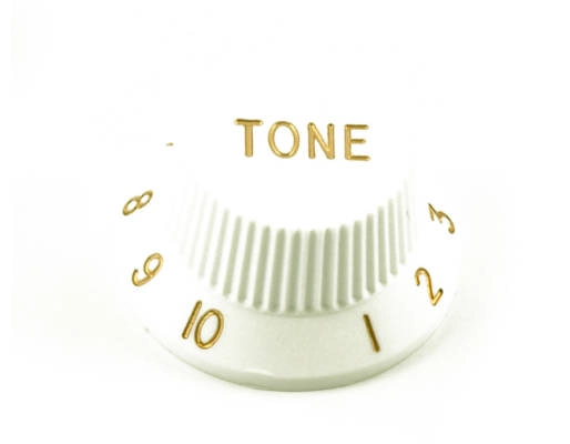 WD Music - Strat Tone Knob - White, 18 Spline