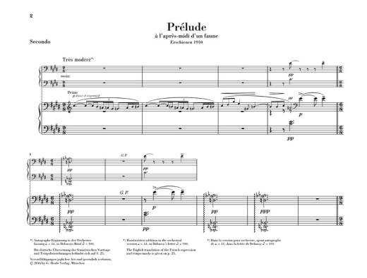 Prelude a l\'apres-midi d\'un faune - Debussy/Ravel/Herlin - Piano Duet (1 Piano, 4 Hands)