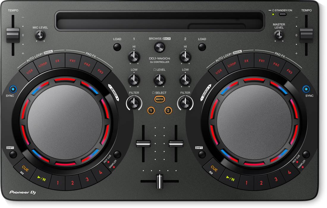 DDJ-WeGO4 Compact DJ Controller - Black