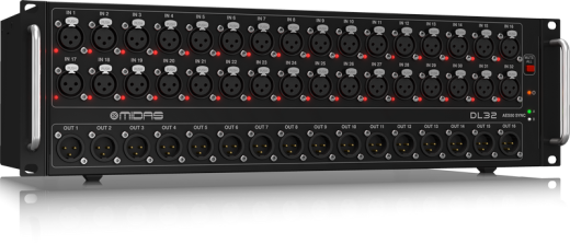 DL32 32 Input, 16 Output Digital Stage Box with 32 Midas Mic Preamps