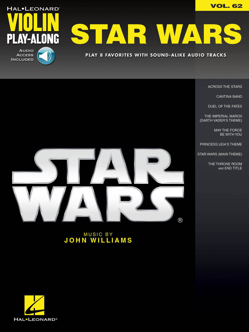 Star Wars Violin Play-Along Volume 62 - Book/Audio Online