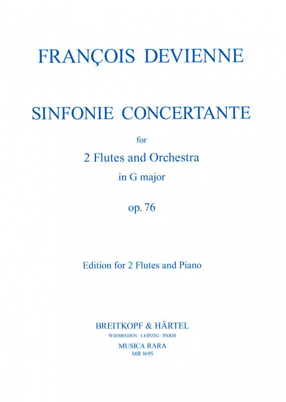 Symphony Concertante in G major Op. 76 - Devienne/Lasocki - 2 Flutes/Piano