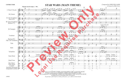 Star Wars (Main Theme) - Williams/Story - Marching Band - Gr. 2