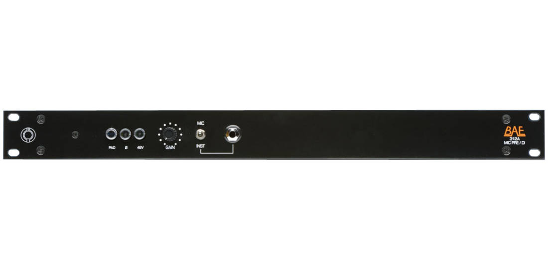 312A Rack - Single Mic Preamp with Power Supply