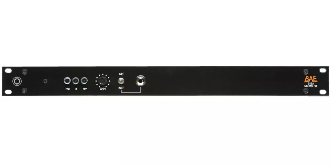312A Rack - Single Mic Preamp with Power Supply