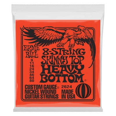 Ernie Ball - Nickel Wound Slinky 8 String Guitar Strings 9-80