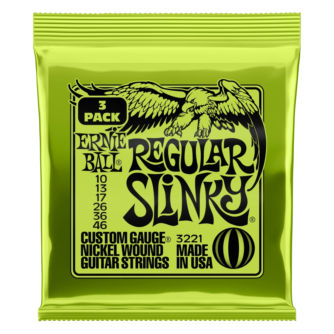 3-Pack Regular Slinky Electric Strings 10-46