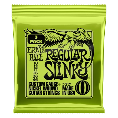 Ernie Ball - 3-Pack Regular Slinky Electric Strings 10-46