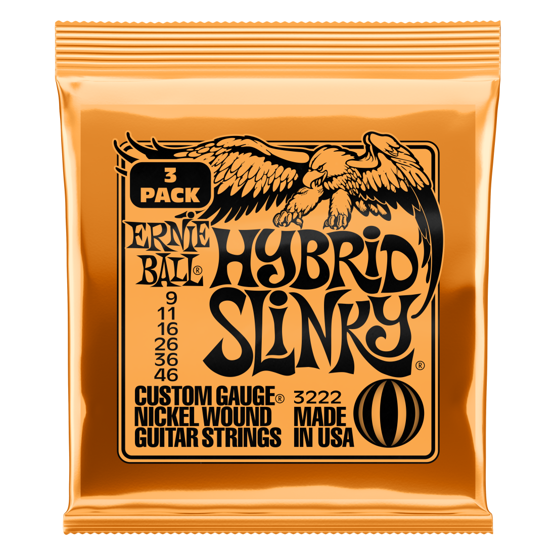 3-Pack Hybrid Slinky Electric Strings 9-46
