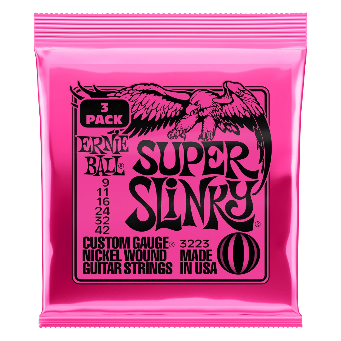 3-Pack Super Slinky Electric Strings 9-42