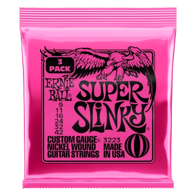 3-Pack Super Slinky Electric Strings 9-42