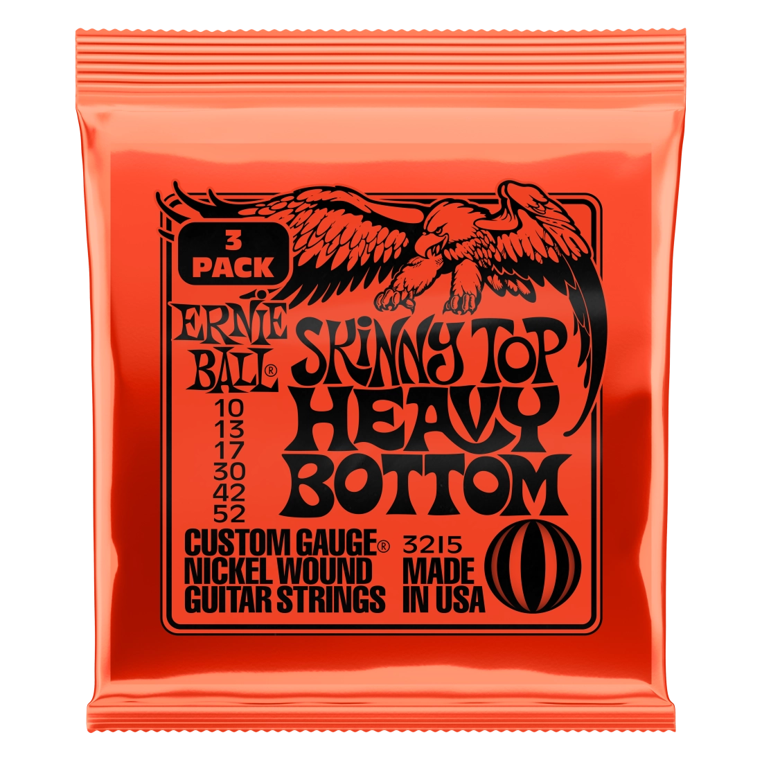 3-Pack Skinny Top Heavy Bottom Slinky Electric Strings 10-52