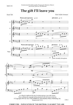 The Gift I\'ll Leave You - Tait/Arnesen - SATB