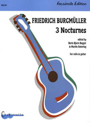 Mel Bay - Friedrich Burgmuller: 3 Nocturnes for Cello & Guitar - Book