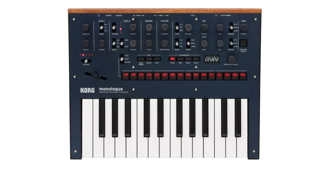 Monologue Mini Monophonic Analogue Synthesizer - Blue