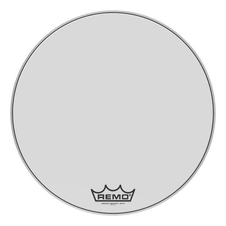 Ambassador Smooth White Crimplock Bass Drumhead, 26\'\'