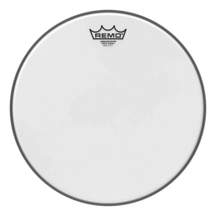 Ambassador White Suede Drumhead, 13\'\'