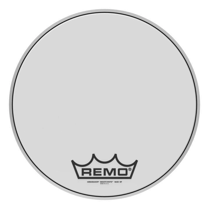 Ambassador Smooth White Crimplock Bass Drumhead, 16\'\'