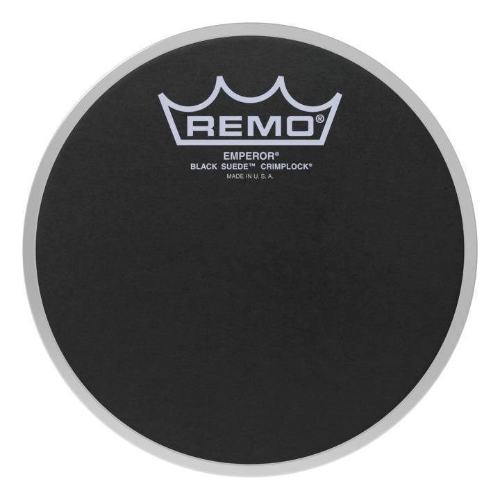 Emperor Black Suede Crimplock Tenor Drumhead, 6\'\'