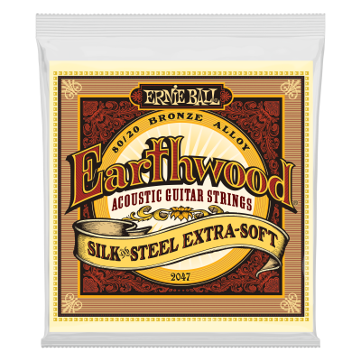 Ernie Ball - Earthwood Silk & Steel Extra Soft 80/20 Bronze Acoustic Strings 10-50