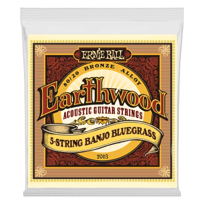Ernie Ball - Earthwood 5-String Banjo Bluegrass Loop End 80/20 Bronze Strings
