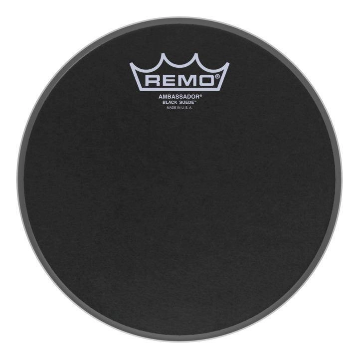 Ambassador Black Suede Drumhead, 8\'\'