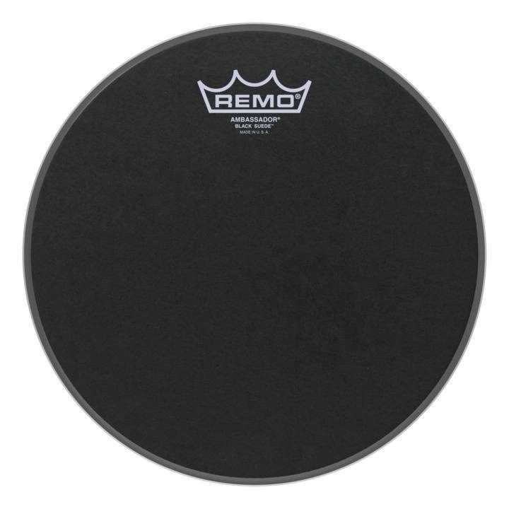 Ambassador Black Suede Drumhead, 10\'\'