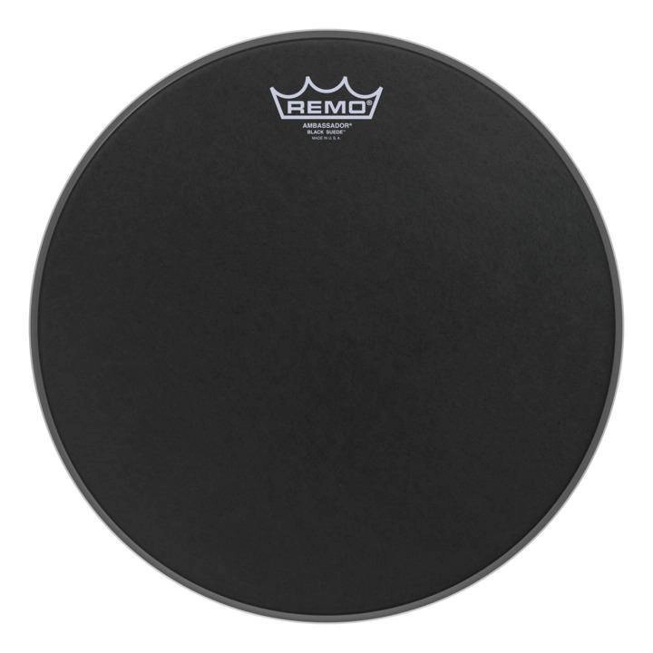 Ambassador Black Suede Drumhead, 13\'\'