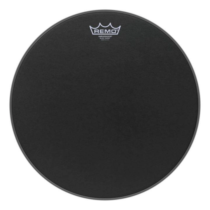 Ambassador Black Suede Drumhead, 15\'\'