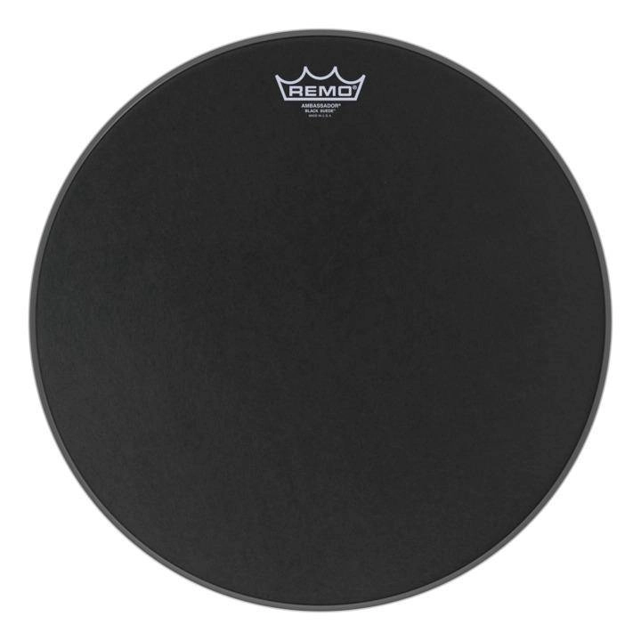 Ambassador Black Suede Drumhead, 16\'\'