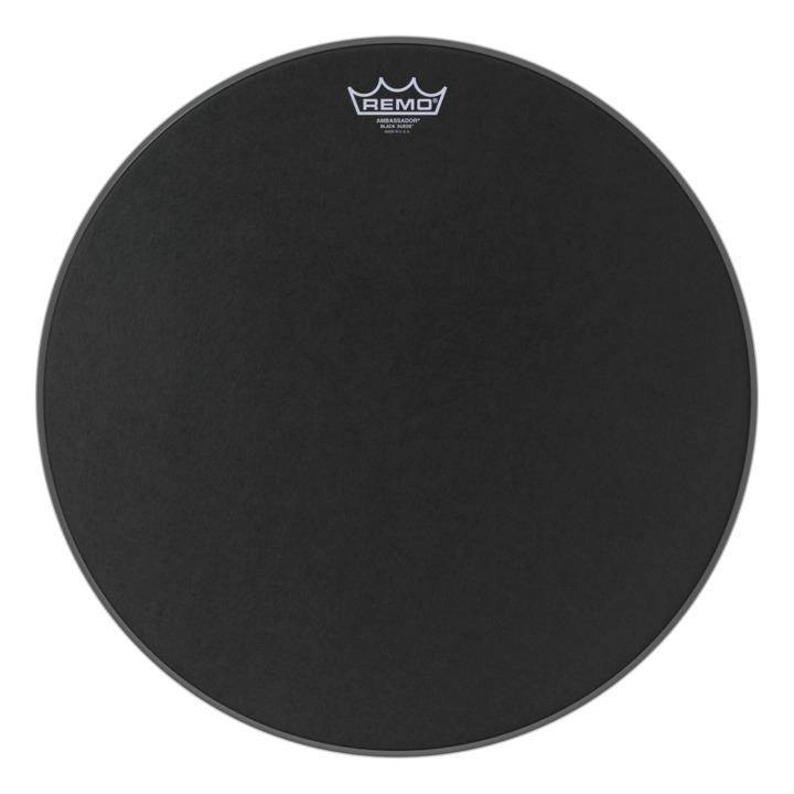 Ambassador Black Suede Drumhead, 18\'\'