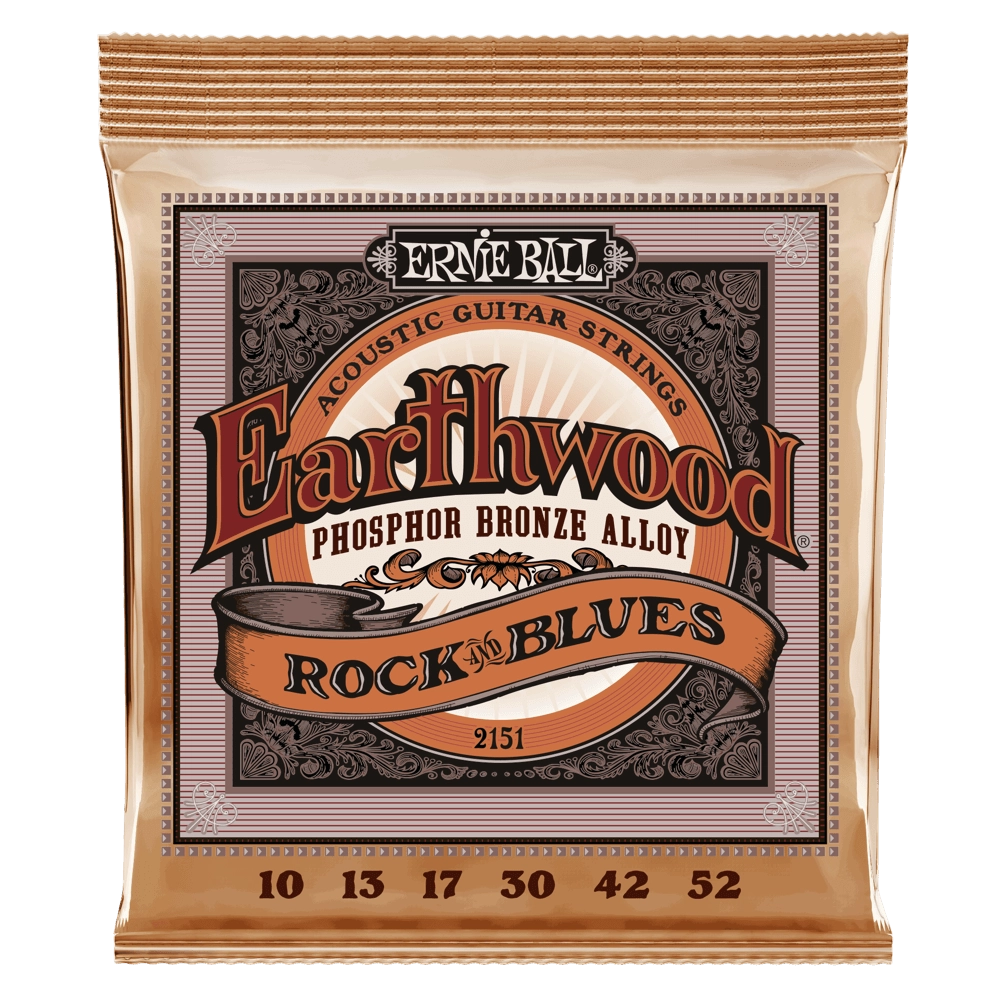 Earthwood Rock and Blues Phosphor Bronze Acoustic Guitar Strings 10-52