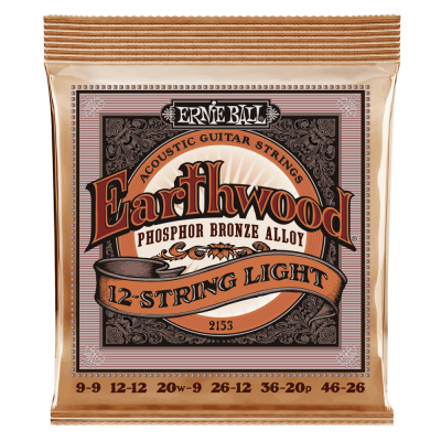 Ernie Ball - Earthwood 12-String Light Phosphor Bronze Acoustic Guitar Strings 9-46