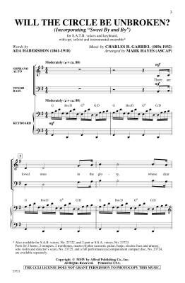 Will the Circle Be Unbroken? Incorporating \'\'Sweet By and By\'\' - Habershon/Gabriel/Hayes - SATB