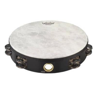 Remo - Fiberskyn Tambourine - Quadura Black, 10