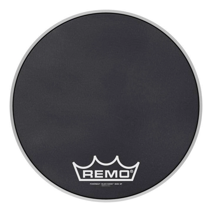 Powermax Black Suede Crimplock Bass Drumhead, 16\'\'