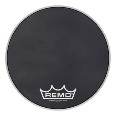 Remo - Powermax Black Suede Crimplock Bass Drumhead, 16