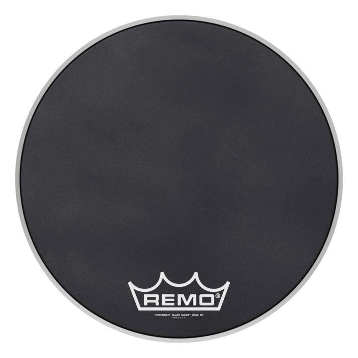 Powermax Black Suede Crimplock Bass Drumhead, 18\'\'