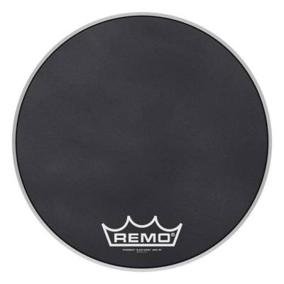 Remo - Powermax Black Suede Crimplock Bass Drumhead, 18