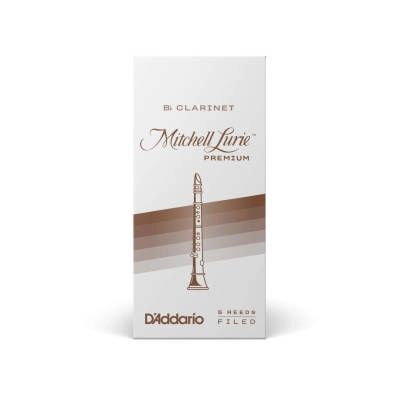 Premium Bb Clarinet Reeds, Strength 2.5, 5-pack