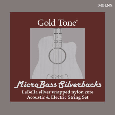 Gold Tone - Microbass Silverbacks Silver-Wrapped Nylon Strings 49-115