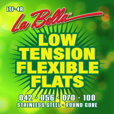 La Bella - Low Tension Flexible Flats Guitar Strings, 42-100