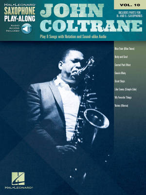 Hal Leonard - John Coltrane: Saxophone Play-Along Volume 10 - Book/Audio Online